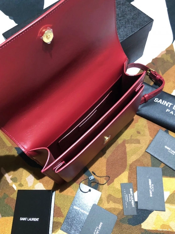 YSL MEDIUM SMOOTH SATCHEL IN LEATHER SUNSET 0821